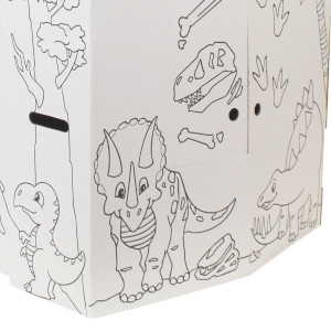 Easy Playhouse Dinosaur House - Kids Art & Craft for Indoor & Outdoor Fun, Color Dino Species