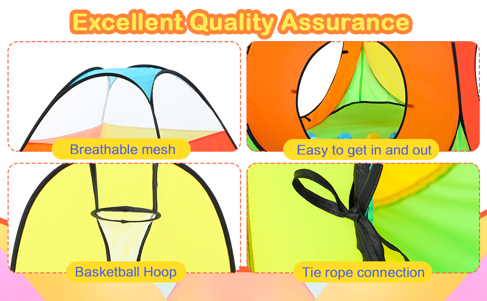 Rainbow 3pc Play Tent 03