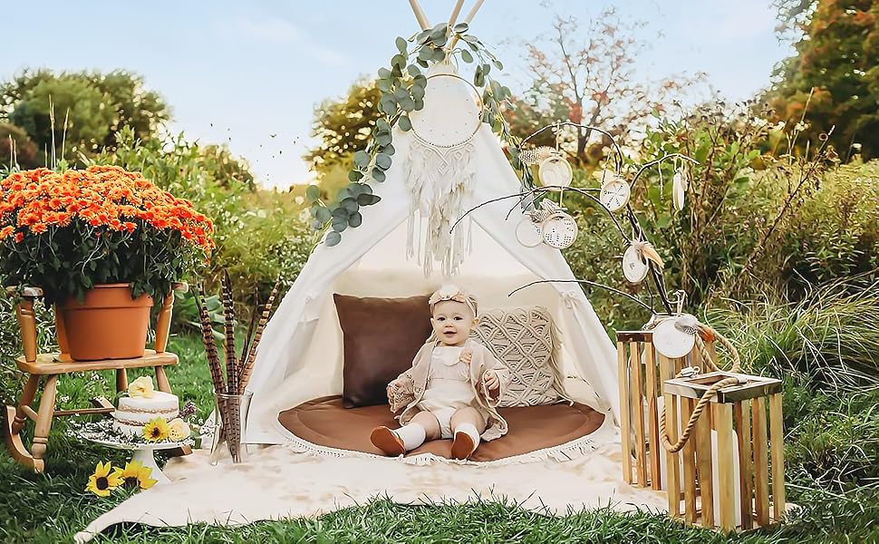 canvas kids teepee play tent