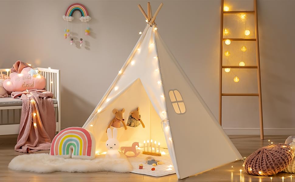teepee with lights