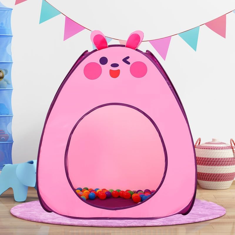 Kids Play Tent Lucky Castle Pop Up Tent for Kids Cute Tent for Boys and Girls Indoor Outdoor Play Tent with Storage Bag Perfect Kids Gift(Brown Bear)
