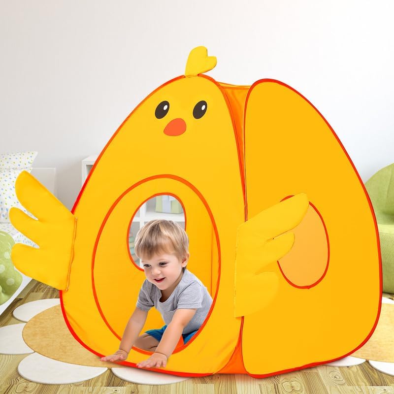 Kids Play Tent Lucky Castle Pop Up Tent for Kids Cute Tent for Boys and Girls Indoor Outdoor Play Tent with Storage Bag Perfect Kids Gift(Brown Bear)