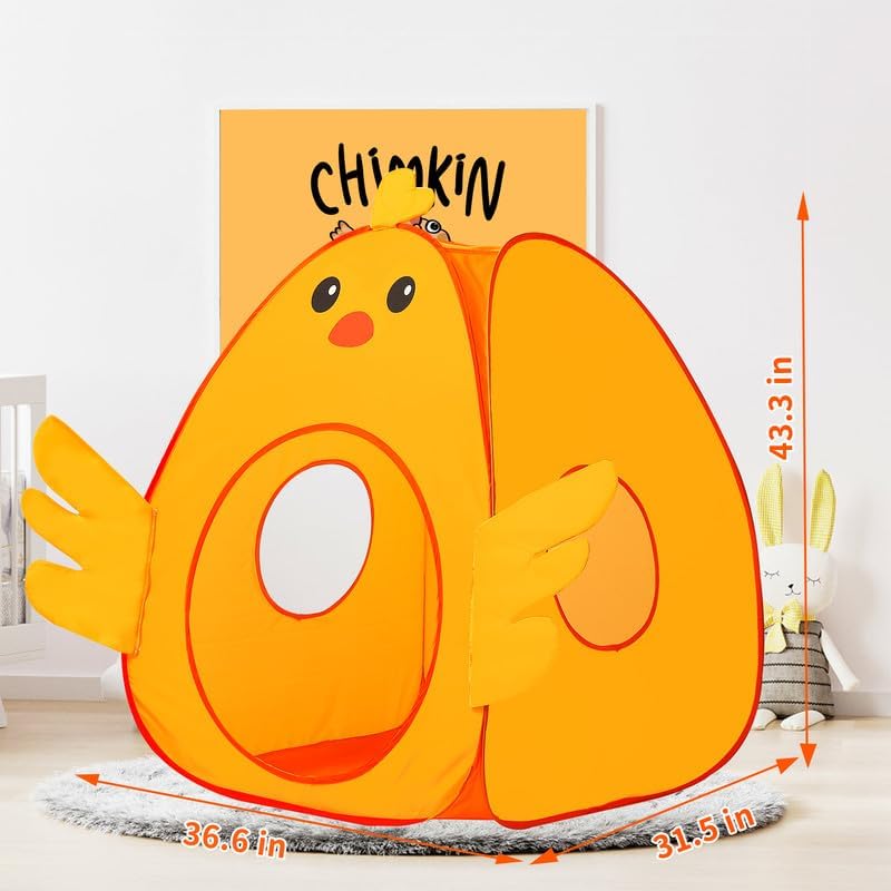 Kids Play Tent Lucky Castle Pop Up Tent for Kids Cute Tent for Boys and Girls Indoor Outdoor Play Tent with Storage Bag Perfect Kids Gift(Brown Bear)