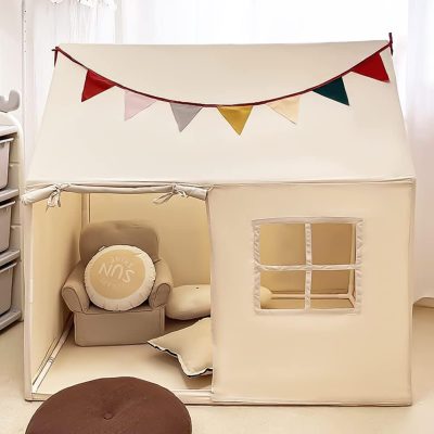 Kids Tent Indoor & Outdoor Toddler Tent Kids Play Tent Large Kids Playhouse Tent Toys with Pennant Banners
