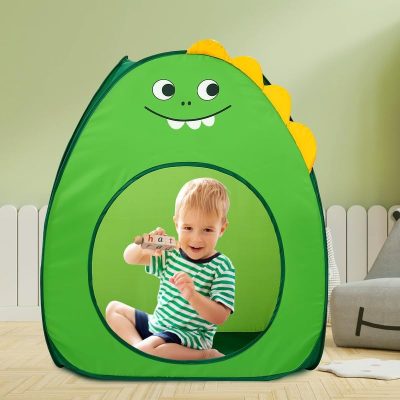 Kids Play Tent Lucky Castle Pop Up Tent for Kids Cute Tent for Boys and Girls Indoor Outdoor Play Tent with Storage Bag Perfect Kids Gift(Brown Bear)