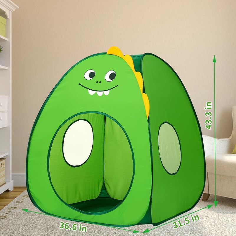 Kids Play Tent Lucky Castle Pop Up Tent for Kids Cute Tent for Boys and Girls Indoor Outdoor Play Tent with Storage Bag Perfect Kids Gift(Brown Bear)