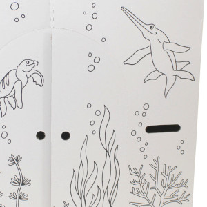 Easy Playhouse Dinosaur House - Kids Art & Craft for Indoor & Outdoor Fun, Color Dino Species