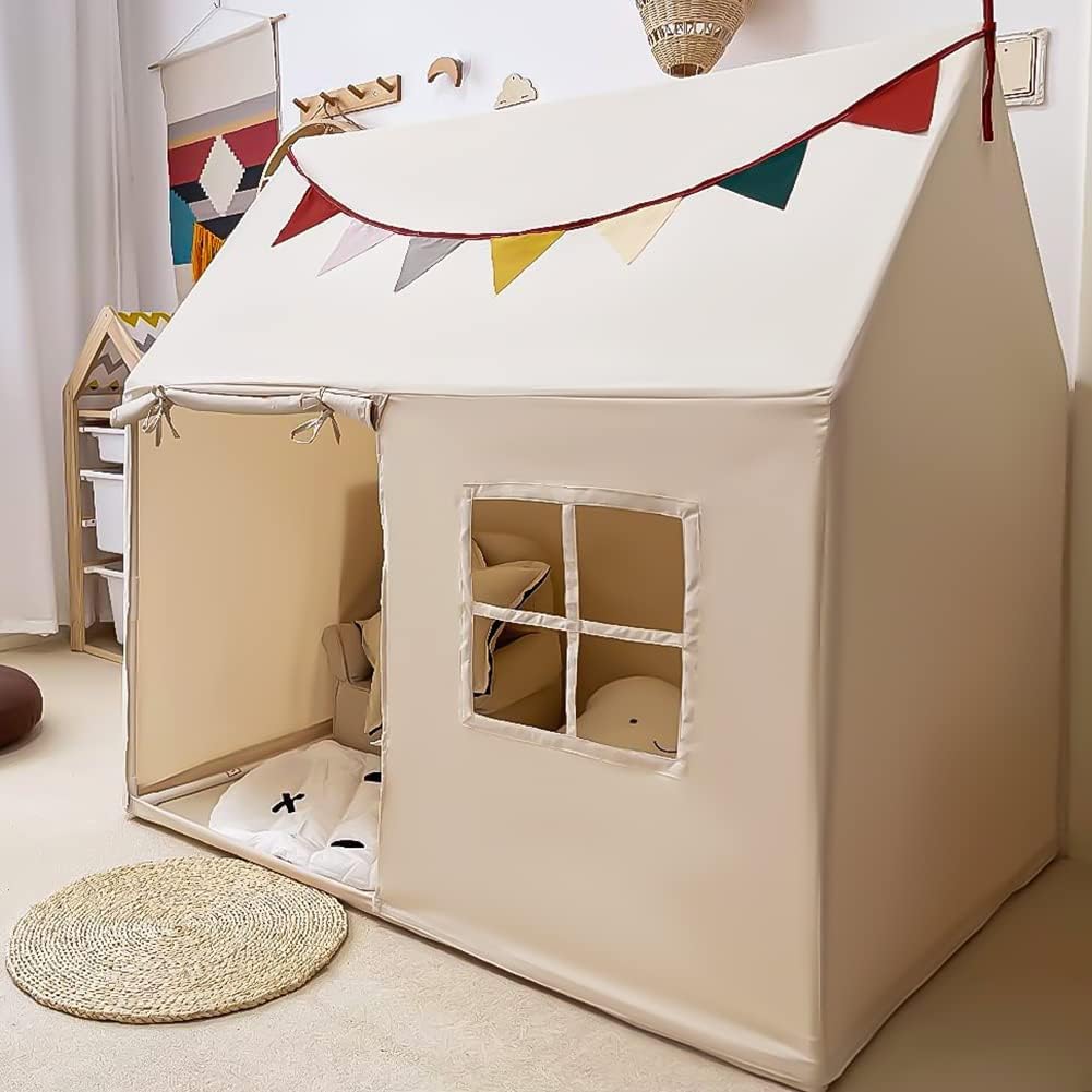 Kids Tent Indoor & Outdoor Toddler Tent Kids Play Tent Large Kids Playhouse Tent Toys with Pennant Banners