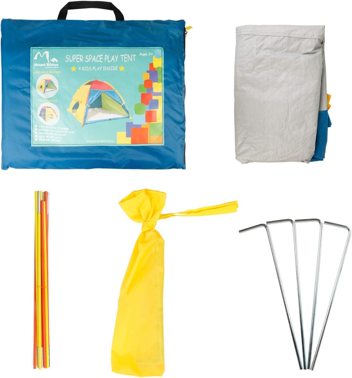 Kids Play Tent & Playhouse-60”x60”x47” Kids Pop Up Tent Children Camping Playhouse Indoor Outdoor Play Tents for Boys Girls Large Space Kids Tents with Rainfly Perfect Kid’s Gift