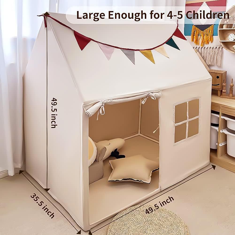 Kids Tent Indoor & Outdoor Toddler Tent Kids Play Tent Large Kids Playhouse Tent Toys with Pennant Banners