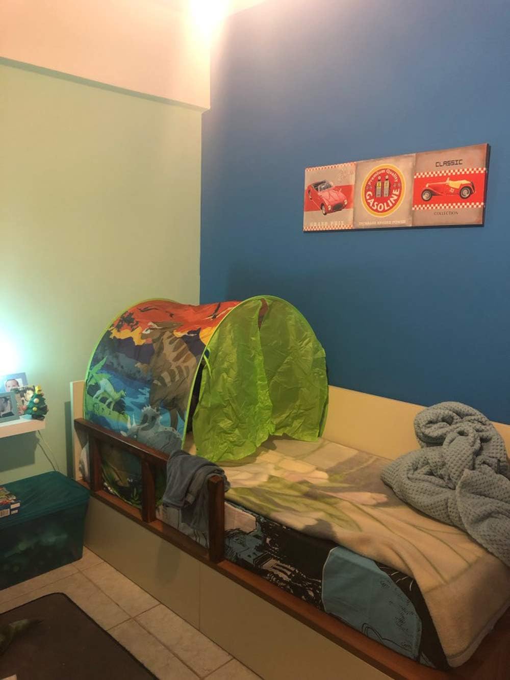 Kids Dream Bed Tent Twin Size - Deluxe Space Adventure & Dinosaur Island & Unicorn & Winter Wonderland, Boys Girls Pop up Play Tents Children Game Tent Magical Playhouse Christmas Birthday Gifts