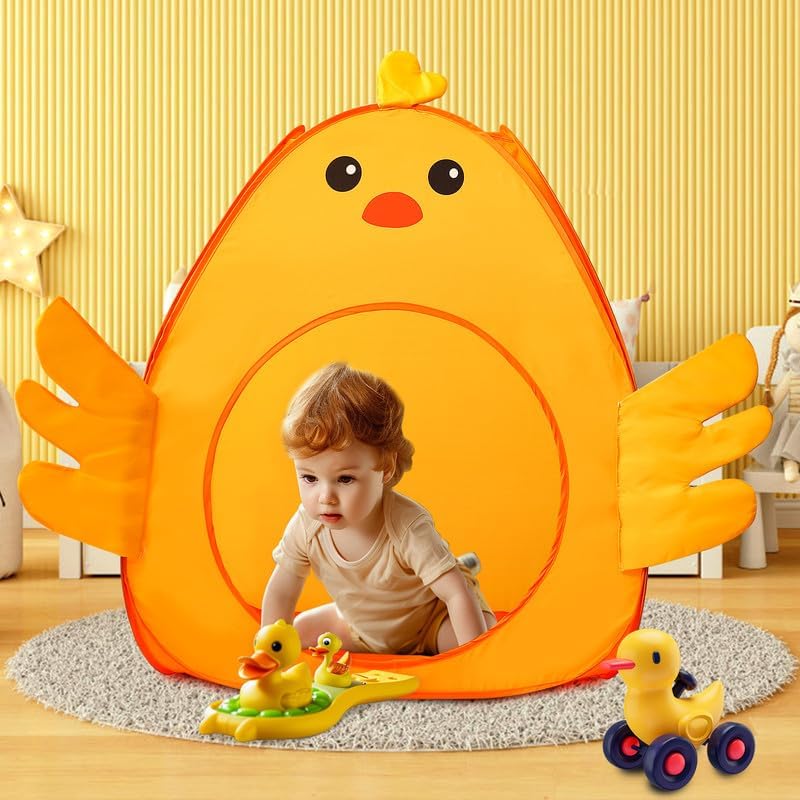 Kids Play Tent Lucky Castle Pop Up Tent for Kids Cute Tent for Boys and Girls Indoor Outdoor Play Tent with Storage Bag Perfect Kids Gift(Brown Bear)