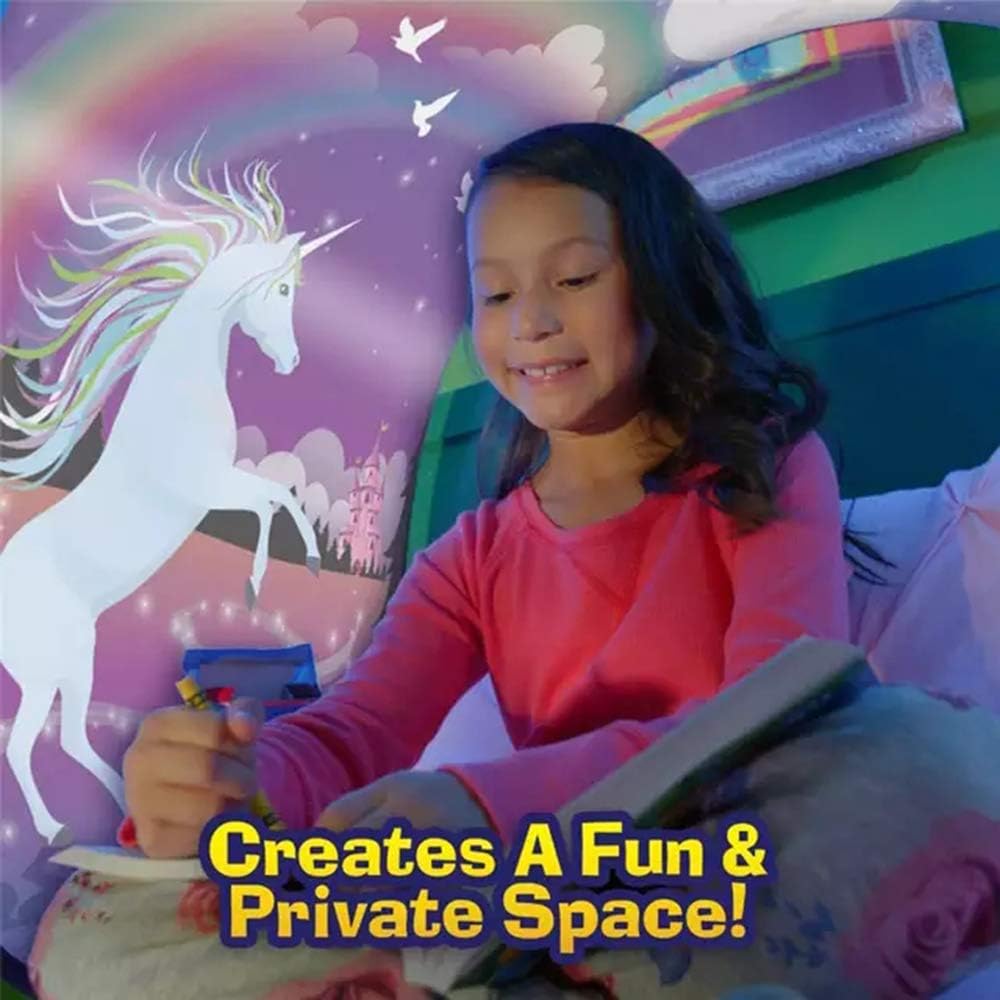 Kids Dream Bed Tent Twin Size - Deluxe Space Adventure & Dinosaur Island & Unicorn & Winter Wonderland, Boys Girls Pop up Play Tents Children Game Tent Magical Playhouse Christmas Birthday Gifts