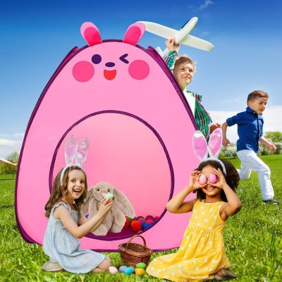 Kids Play Tent Lucky Castle Pop Up Tent for Kids Cute Tent for Boys and Girls Indoor Outdoor Play Tent with Storage Bag Perfect Kids Gift(Brown Bear)