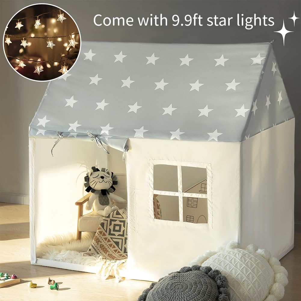 Kids Tent Indoor & Outdoor Toddler Tent Kids Play Tent Large Kids Playhouse Tent Toys with Pennant Banners