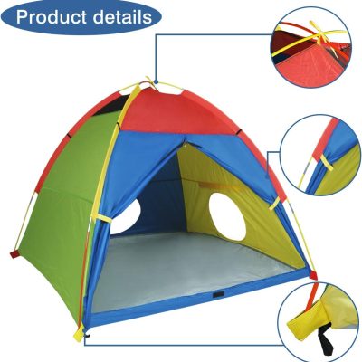 Kids Play Tent & Playhouse-60”x60”x47” Kids Pop Up Tent Children Camping Playhouse Indoor Outdoor Play Tents for Boys Girls Large Space Kids Tents with Rainfly Perfect Kid’s Gift