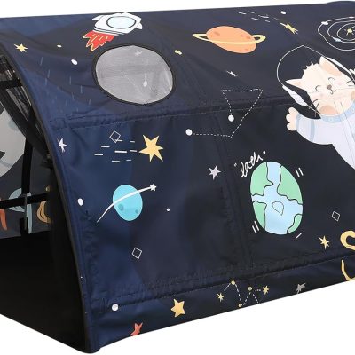 Bed Tent for Kids Lucky Castle Toddler Bed Tent Foldable Game House for Children Play Tents for Girls Boys Sleeping Canopy Playhouse