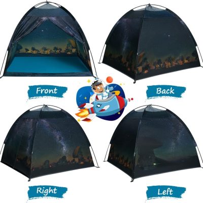 Kids Play Tent-61”x61”x45”Imaginative Play Popup Tent Space World Tent for Kids Indoor/Outdoor Fun-Kids Galaxy Dome Tent Playhouse for Boys and Girls,Perfect Kid’s Gift…