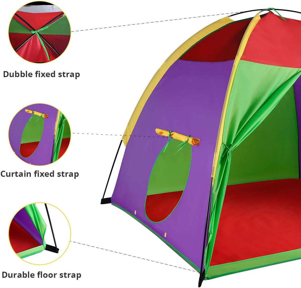 Kids Tents Indoor Children Play Tents For Toddler Tents For Kids Pop Up Tent Boys Girls Toys Indoor Outdoor Play Houses Giant Party 58”x58"x47"