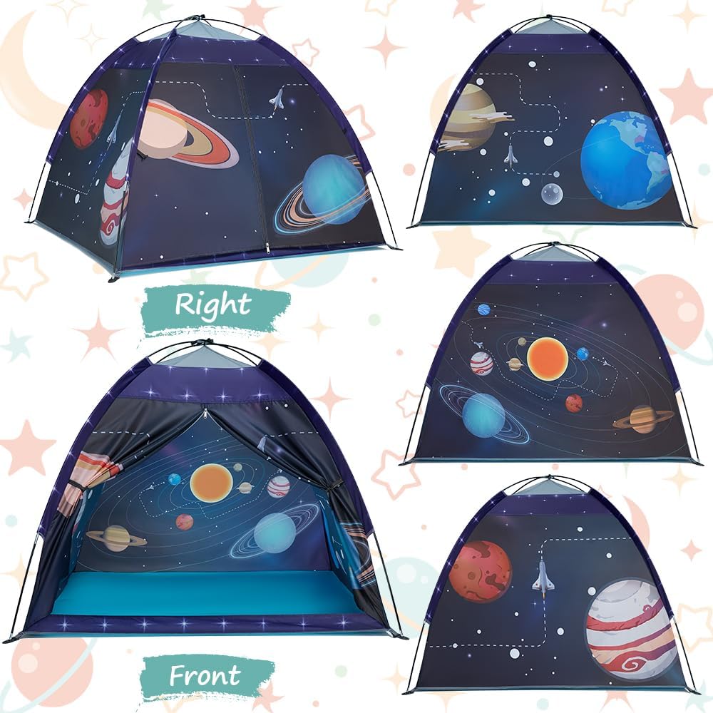 Kids Play Tent-61”x61”x45”Imaginative Play Popup Tent Space World Tent for Kids Indoor/Outdoor Fun-Kids Galaxy Dome Tent Playhouse for Boys and Girls,Perfect Kid’s Gift…