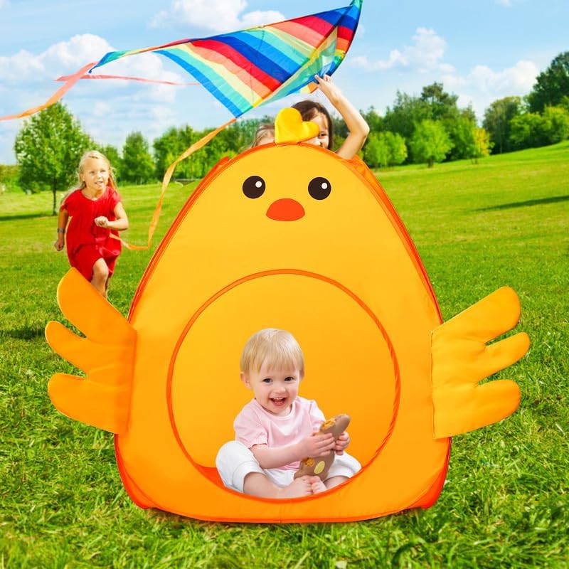 Kids Play Tent Lucky Castle Pop Up Tent for Kids Cute Tent for Boys and Girls Indoor Outdoor Play Tent with Storage Bag Perfect Kids Gift(Brown Bear)