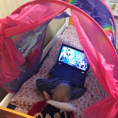Kids Dream Bed Tent Twin Size - Deluxe Space Adventure & Dinosaur Island & Unicorn & Winter Wonderland, Boys Girls Pop up Play Tents Children Game Tent Magical Playhouse Christmas Birthday Gifts