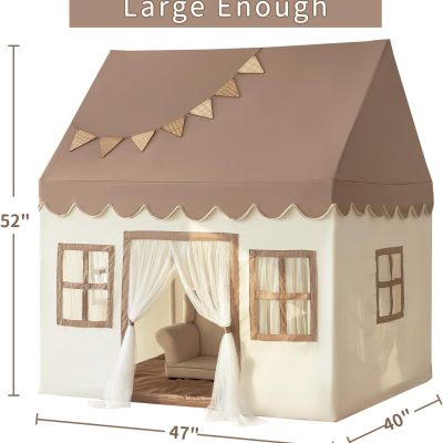 Play Tent with Mat, Kids Tent Playhouse for Kids Indoor Playhouse Large for Girls Tent Baby Tent Kids Play Tent Bed Tent for Toddler