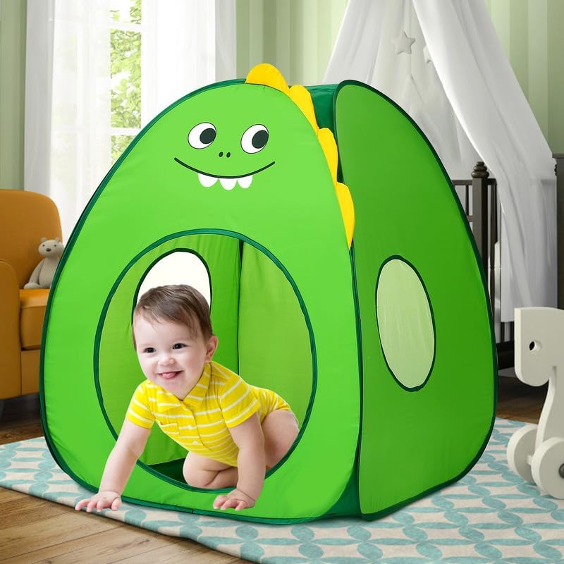 Kids Play Tent Lucky Castle Pop Up Tent for Kids Cute Tent for Boys and Girls Indoor Outdoor Play Tent with Storage Bag Perfect Kids Gift(Brown Bear)