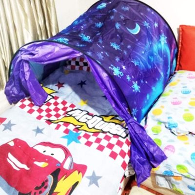 Kids Dream Bed Tent Twin Size - Deluxe Space Adventure & Dinosaur Island & Unicorn & Winter Wonderland, Boys Girls Pop up Play Tents Children Game Tent Magical Playhouse Christmas Birthday Gifts