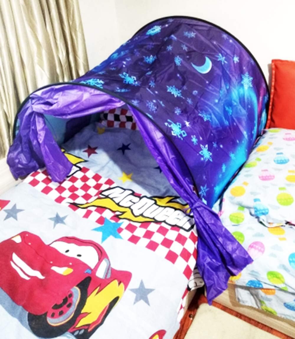 Kids Dream Bed Tent Twin Size - Deluxe Space Adventure & Dinosaur Island & Unicorn & Winter Wonderland, Boys Girls Pop up Play Tents Children Game Tent Magical Playhouse Christmas Birthday Gifts