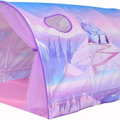 Bed Tent for Kids Lucky Castle Toddler Bed Tent Foldable Game House for Children Play Tents for Girls Boys Sleeping Canopy Playhouse