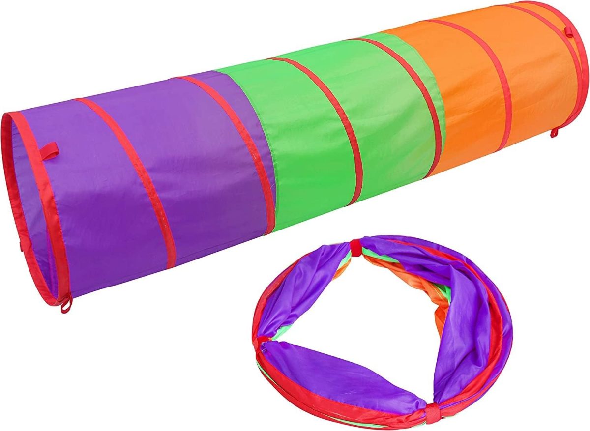 Kids Play Tunnel Tent for Toddlers, Colorful Pop Up Crawl Tunnel Toy for Baby or Pet, Collapsible Gift for Boy and Girl 6 Foot Play Tunnel Indoor and Outdoor Game