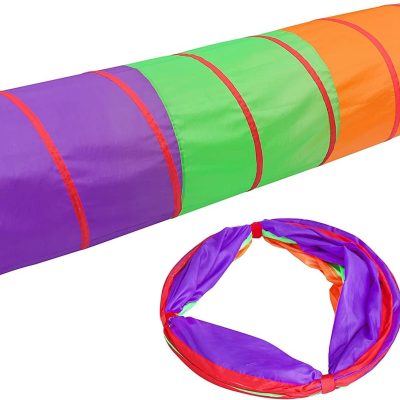 Kids Play Tunnel Tent for Toddlers, Colorful Pop Up Crawl Tunnel Toy for Baby or Pet, Collapsible Gift for Boy and Girl 6 Foot Play Tunnel Indoor and Outdoor Game