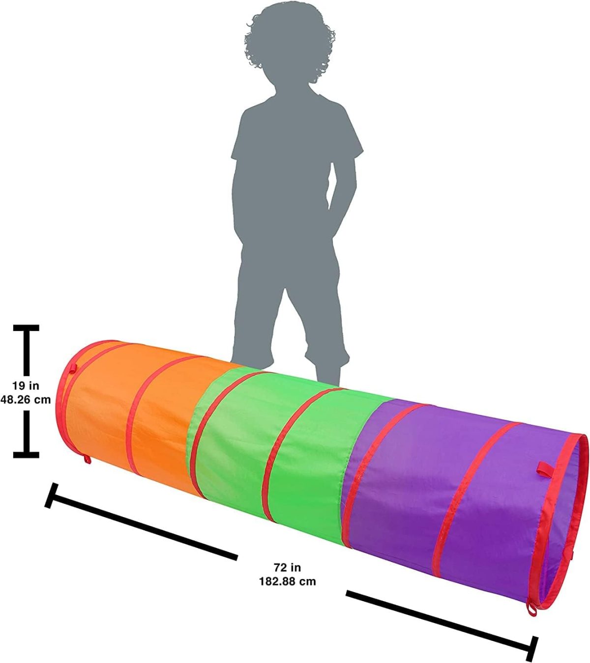 Kids Play Tunnel Tent for Toddlers, Colorful Pop Up Crawl Tunnel Toy for Baby or Pet, Collapsible Gift for Boy and Girl 6 Foot Play Tunnel Indoor and Outdoor Game