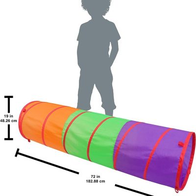 Kids Play Tunnel Tent for Toddlers, Colorful Pop Up Crawl Tunnel Toy for Baby or Pet, Collapsible Gift for Boy and Girl 6 Foot Play Tunnel Indoor and Outdoor Game