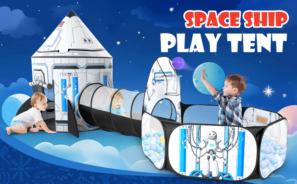 3PC Tent with Roar Button and Projection Flashlight 01