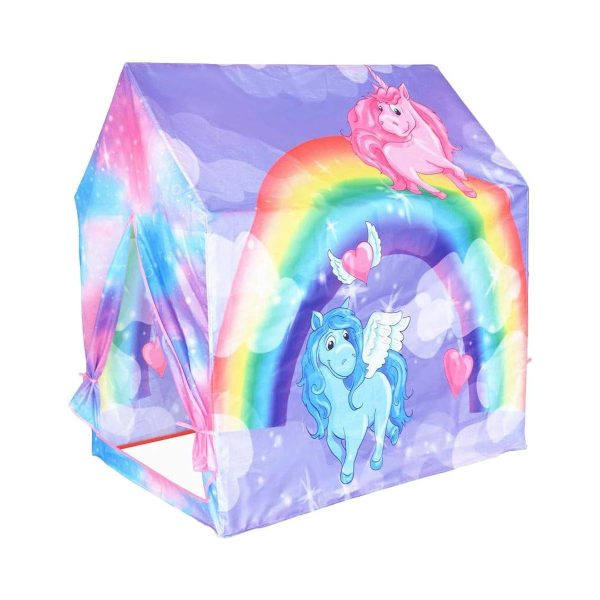 Unicorn Play Tent Kids Tent Girls & Boys, Princess Castle Tent Pretend Playhouse for Children Indoor and Outdoor Fun, Foldable Playhouse Toy Gift
