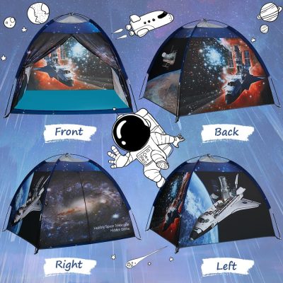 Kids Play Tent-61”x61”x45”Imaginative Play Popup Tent Space World Tent for Kids Indoor/Outdoor Fun-Kids Galaxy Dome Tent Playhouse for Boys and Girls,Perfect Kid’s Gift…