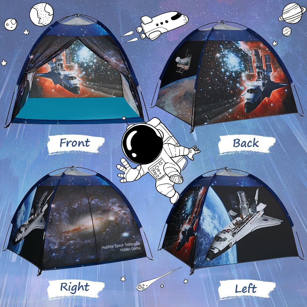 Kids Play Tent-61”x61”x45”Imaginative Play Popup Tent Space World Tent for Kids Indoor/Outdoor Fun-Kids Galaxy Dome Tent Playhouse for Boys and Girls,Perfect Kid’s Gift…