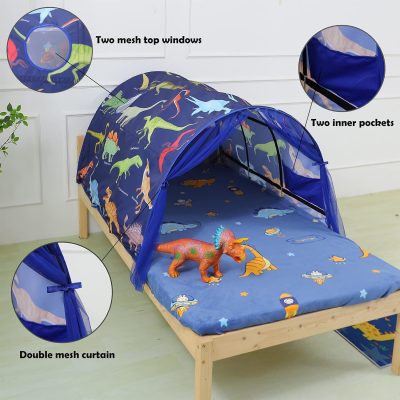 Bed Tent for Kids Lucky Castle Toddler Bed Tent Foldable Game House for Children Play Tents for Girls Boys Sleeping Canopy Playhouse