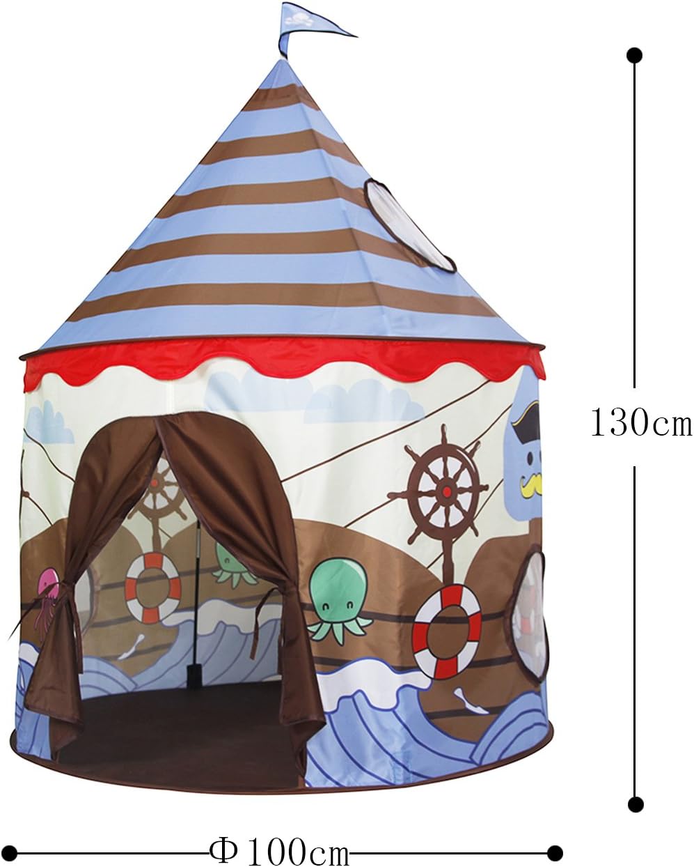 Play Tent for Kids Castle for Children Boys and Girls Viking Pattern Pop up Tent As