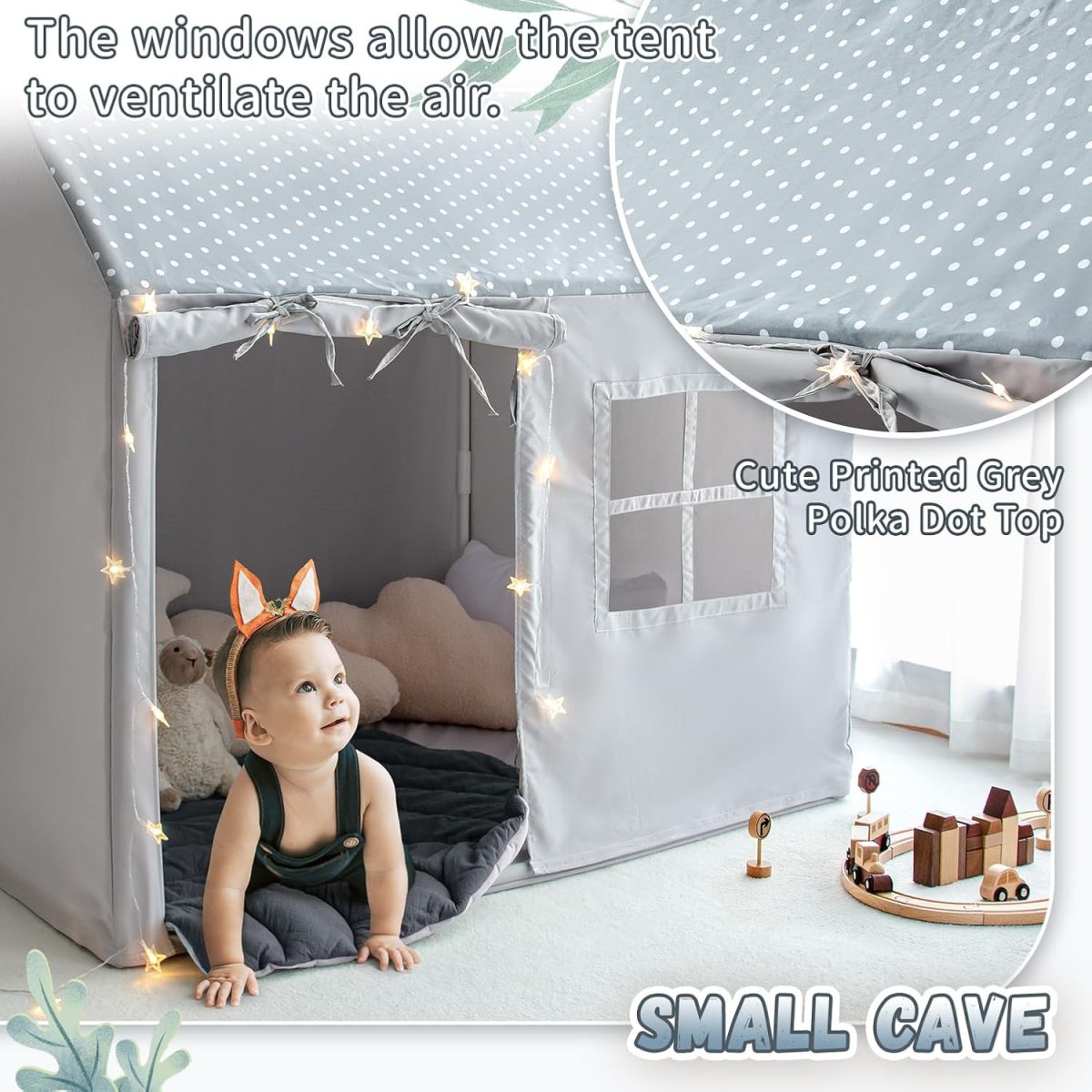 Kids Tent Indoor & Outdoor Toddler Tent Kids Play Tent Large Kids Playhouse Tent Toys with Pennant Banners