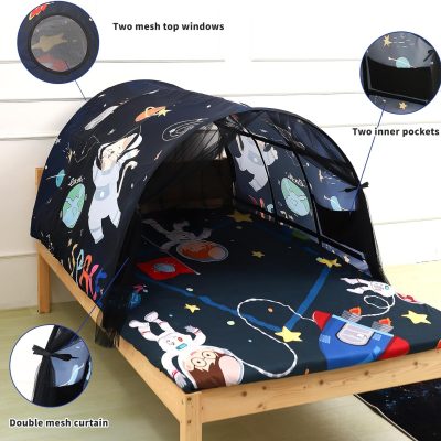 Bed Tent for Kids Lucky Castle Toddler Bed Tent Foldable Game House for Children Play Tents for Girls Boys Sleeping Canopy Playhouse