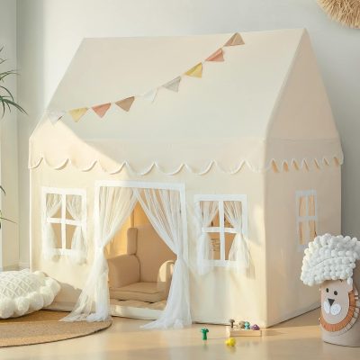 Play Tent with Mat, Kids Tent Playhouse for Kids Indoor Playhouse Large for Girls Tent Baby Tent Kids Play Tent Bed Tent for Toddler