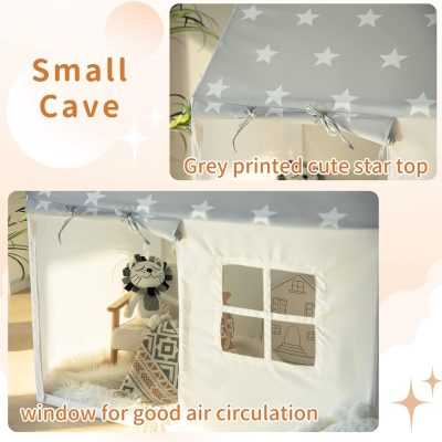 Kids Tent Indoor & Outdoor Toddler Tent Kids Play Tent Large Kids Playhouse Tent Toys with Pennant Banners