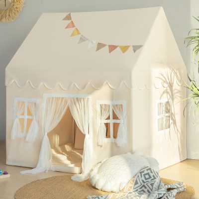 Play Tent with Mat, Kids Tent Playhouse for Kids Indoor Playhouse Large for Girls Tent Baby Tent Kids Play Tent Bed Tent for Toddler
