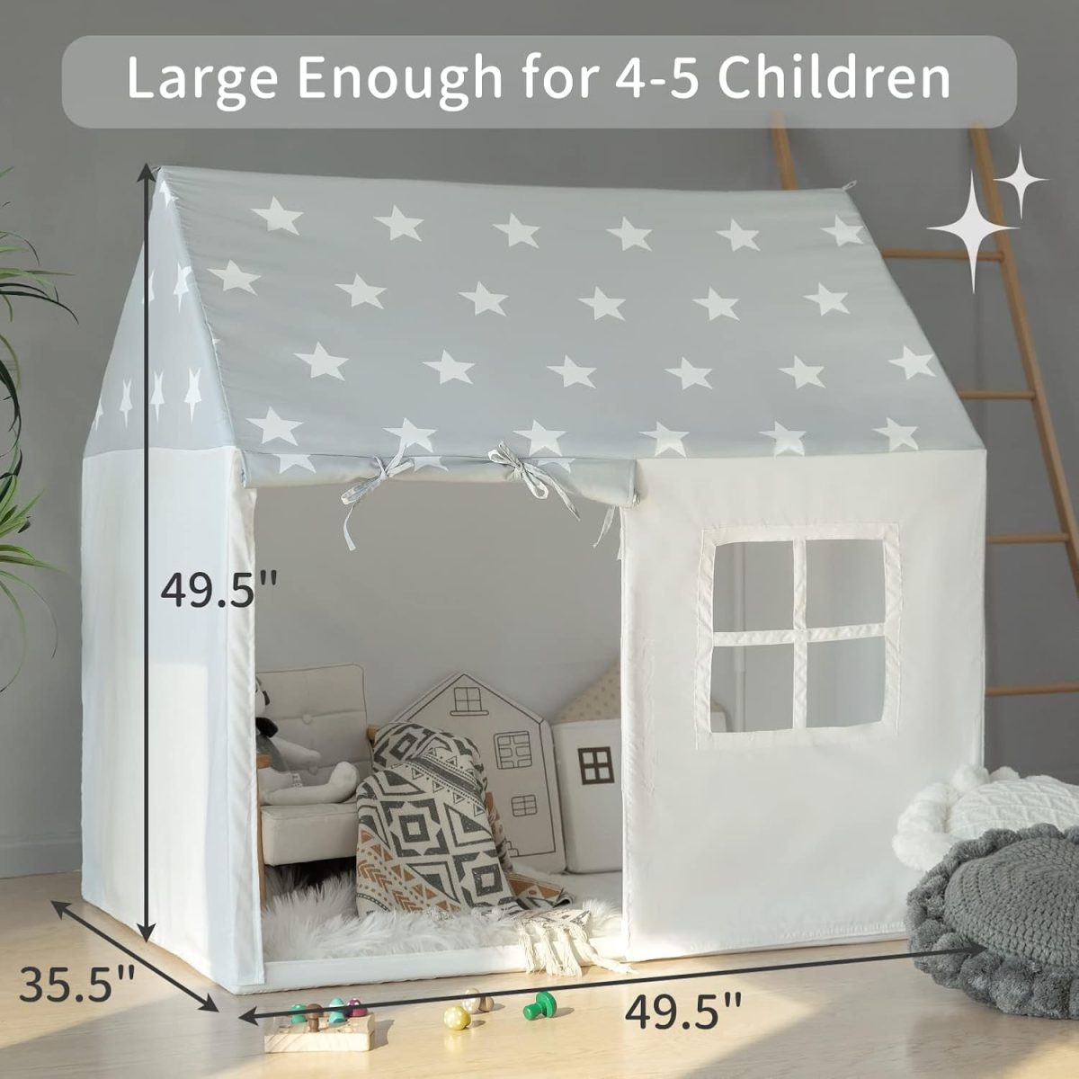 Kids Tent Indoor & Outdoor Toddler Tent Kids Play Tent Large Kids Playhouse Tent Toys with Pennant Banners