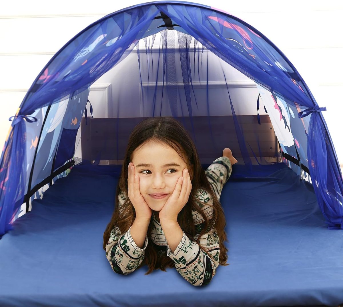 Bed Tent for Kids Lucky Castle Toddler Bed Tent Foldable Game House for Children Play Tents for Girls Boys Sleeping Canopy Playhouse