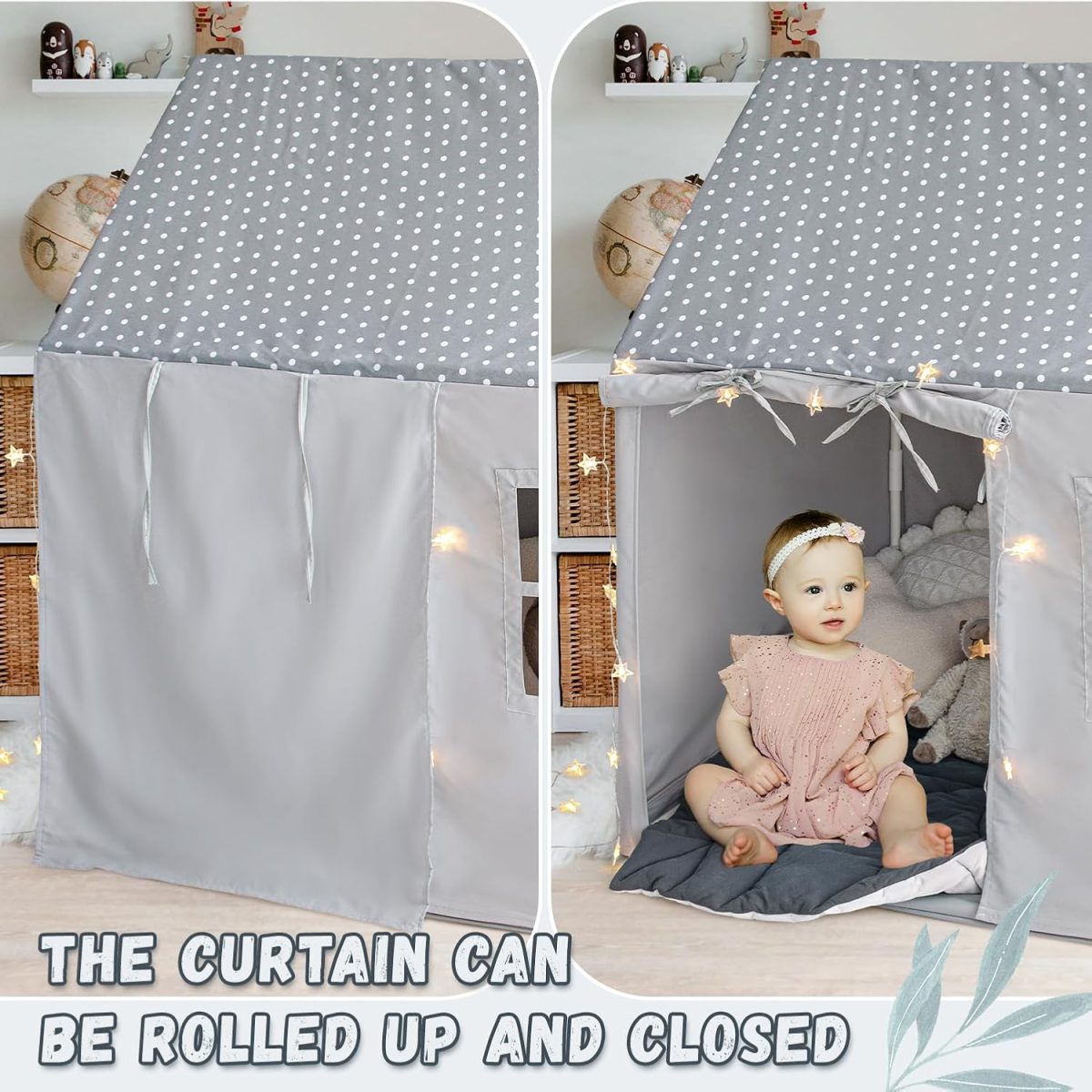 Kids Tent Indoor & Outdoor Toddler Tent Kids Play Tent Large Kids Playhouse Tent Toys with Pennant Banners
