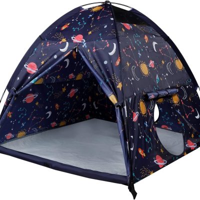 Kids Play Tent & Playhouse-60”x60”x47” Kids Pop Up Tent Children Camping Playhouse Indoor Outdoor Play Tents for Boys Girls Large Space Kids Tents with Rainfly Perfect Kid’s Gift